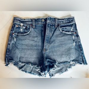 Abercrombie & Fitch (Summer ‘21) Distressed Denim Cut Off Shorts, Size 27